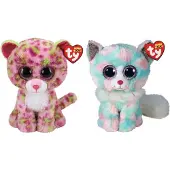 TY - Knuffel - Beanie Buddy - Lainey Leopard & Opal Cat