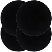 vidaXL Placemats 4 st rond 38 cm katoen effen zwart