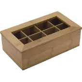 Westmark Theedoos Neutraal - 8 vaks - 32,5 x 20,5 cm - Hout
