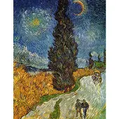 Blokker Vincent Van Gogh - Landstrasse Mit Zypresse Und Stern Kunstdruk 70x90cm