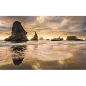 Komar Vliesbehang Digitale print vlies - Golden Stacks - Afmeting 400 x 250 cm (1 stuk)