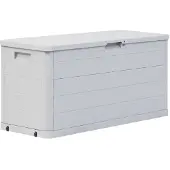 vidaXL Tuinopslagbox, 280 liter, lichtgrijs