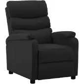 vidaXL Fauteuil verstelbaar kunstleer zwart