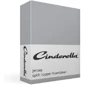 Cinderella Split Topper Hoeslaken Light Grey (Jersey)-200 x 200/210 cm