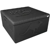 Kängabox Thermobox Easy S, inhoud 32 l, draaggrepen, stapelbaar, met deksel, herbruikbaar, L 410 x B 410 x H 330 mm, EPP, zwart
