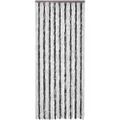 vidaXL Vliegengordijn 90x200 cm chenille grijs en wit