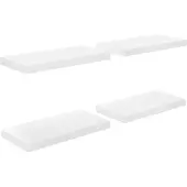 vidaXL Wandschappen zwevend 4 st 50x23,5x3,8 cm MDF hoogglans wit