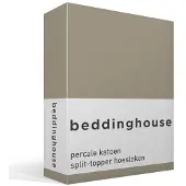 Beddinghouse - Percale-katoen - Split-topper - Hoeslaken - 140x200 cm - Taupe