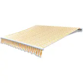 vidaXL Vervangingsdoek voor luifel 350x250 cm polyester oranje en wit