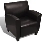 vidaXL Fauteuil kunstleer donkerbruin