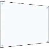 vidaXL Spatscherm keuken 80x60 cm gehard glas transparant