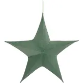 DOBENO Non-branded Kersthanger Ster Maria 65 Cm Fluweel Lichtgroen