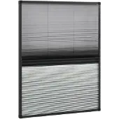 vidaXL Raamhor plissé met verduistering 80x100 cm aluminium