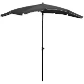 vidaXL Parasol met paal, 200x130 cm, antraciet