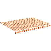 vidaXL Vervangingsdoek voor luifel 400x300 cm polyester geel en oranje