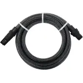 vidaXL Zuigslang met PVC koppelingen 1,1'' 7 m PVC zwart