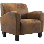 vidaXL Fauteuil Bruin 70x69x72 cm Kunstsuède