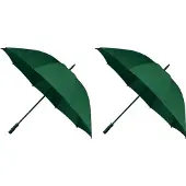 Falcone 2x Stormparaplu donkergroen 130 cm - Paraplu's