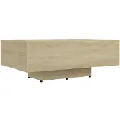 Möbelando Salontafel 85x55x31 cm bewerkt hout sonoma eikenkleurig