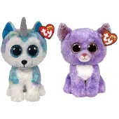 TY - Knuffel - Beanie Buddy - Helena Husky & Cassidy Cat