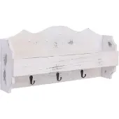 vidaXL Wandkapstok 50x10x23 cm hout wit