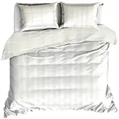 De Witte Lietaer Dekbedovertrek Zygo Ivory Satijn-240 x 200 / 220 cm | Lits-Jumeaux