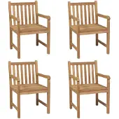 vidaXL Tuinstoelen 4 st massief teakhout