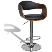 vidaXL Tabouret de bar bois courbé et similicuir241053