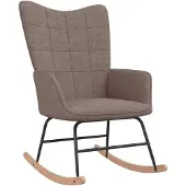 vidaXL Schommelstoel stof taupe