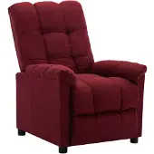 vidaXL Fauteuil verstelbaar stof wijnrood