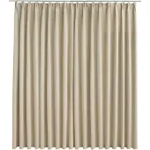 vidaXL Gordijn verduisterend met haken 290x245 cm beige