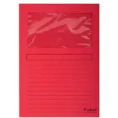 Exacompta FOREVER Pak van 100 venstermappen 120g/m2 - 22x31cm voor A4 - Rood - 50105E