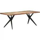 vidaXL Eettafel 200x90x76 cm massief gerecycled hout