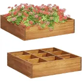 vidaXL Lit surélevéde jardin à herbes Bois d'acacia massif 60x60x15 cm