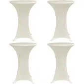 vidaXL Statafelhoes 4 st stretch Ø60 cm crème