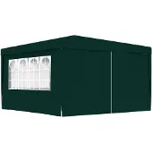 vidaXL Partytent met zijwanden professioneel 90 g/m² 4x4 m groen