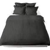 De Witte Lietaer Dekbedovertrek Zygo Ebony Satijn-200 x 200 / 220 cm | 2-Persoons