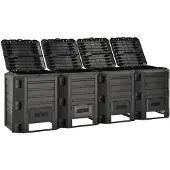VidaXL - Compostbak - 1600 - L - zwart
