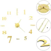 vidaXL 3D-wandklok 100 cm XXL modern goudkleurig