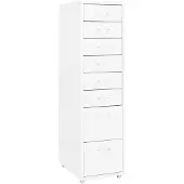 vidaXL Ladeblok verrijdbaar 28x41x109 cm metaal wit