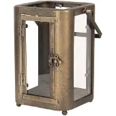 Clayre & Eef Bruine Windlicht 19*15*23/33 Cm 6y3584