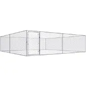 vidaXL Hondenkennel voor buiten 4x4x1 m gegalvaniseerd staal