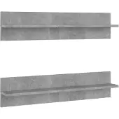 vidaXL Wandschappen 2 st 80x11,5x18 cm bewerkt hout betongrijs