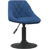 vidaXL Eetkamerstoel fluweel blauw
