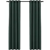 vidaXL Gordijnen linnen-look verduisterend ogen 2 st 140x225 cm groen