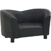 vidaXL Hondenbank 67x41x39 cm kunstleer zwart