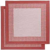 De Witte Lietaer Theedoeken De Witte Lietaer Pied De Poule Red (2 stuks)