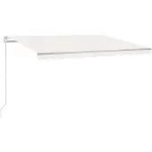 vidaXL Luifel handmatig uittrekbaar 450x350 cm crèmekleurig