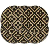 vidaXL Placemats 6 st rond 38 cm jute zwart