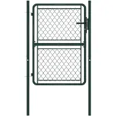 vidaXL Tuinpoort staal 100x125 cm groen